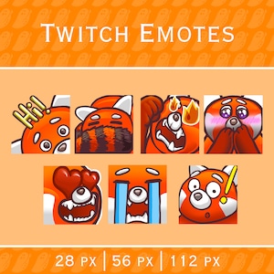 Red Panda Twitch Emotes