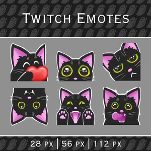 Black Cat Twitch Emotes [01]