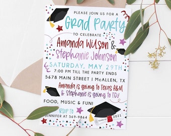 Printable Graduation Party Invitation | Grad | Grad Party | Graduation Party Invite | High School Grad | Graduation Time | Class of
