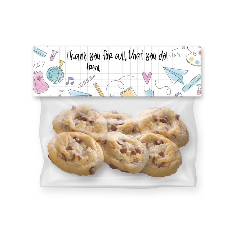 Printable Graph Thank You Goodie Bag Topper Instant Download Teacher Goodie Bag Toppers Teacher