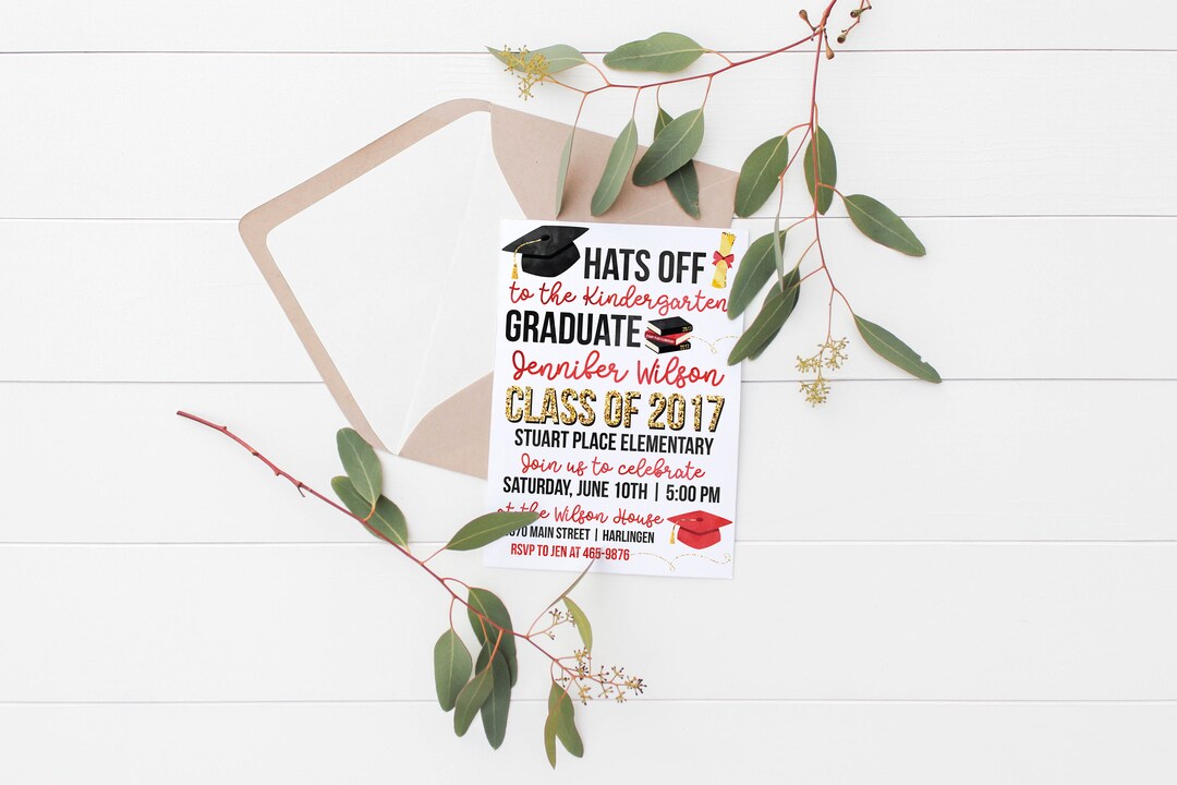 Grade R Gradution Invite Printable Graduation Party Invitation | Class of | Grad | Grad ...