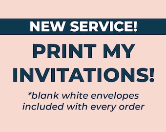 PRINTED INVITATIONS | Printing Services, 5"x7" Invitations with A7 Envelopes