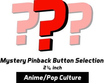 Mystery Pinback Button Selection: Anime and Pop Culture