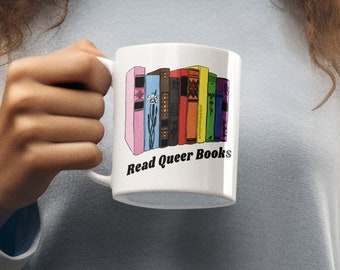 Pride Mug: Read Queer Books, lgbtq pride