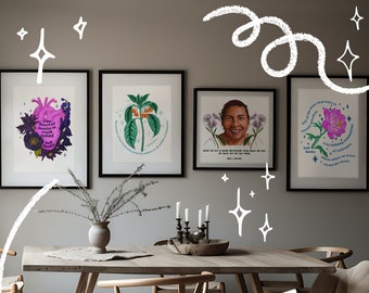 bell hooks Print Set: the heart of justice is truth tellings