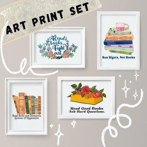 Bookish Print Set: Read books and dismantle systems of oppression