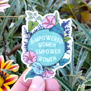 Feminist Sticker, Empowered Women Empower Women, feminism sticker, car decal, laptop sticker