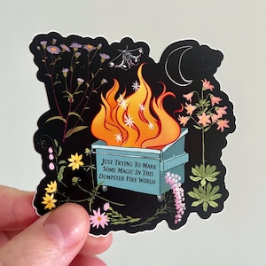 Dumpster Fire: Ich tue etwas Magie in dieser Dumpster Fire World, feministisches Sticker