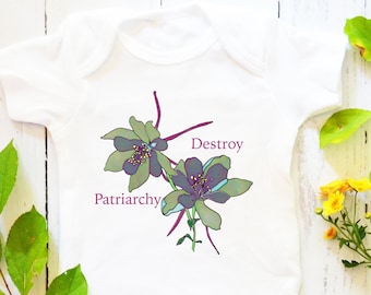 Feministische romper: vernietig het patriarchaat, romper, feministische baby, smash patriarchy, the future is female