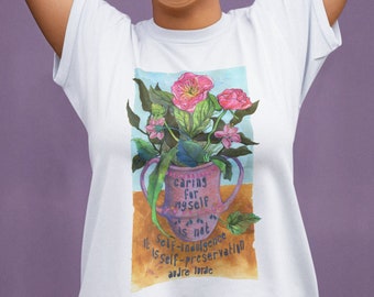 Feminist Shirt: Caring For Myself, Audre Lorde