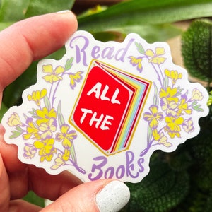 Feminist Sticker: Read All The Books, book stickers