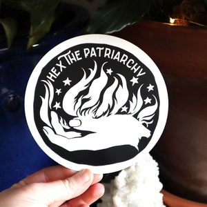 Hex The Patriarchy: Large Feminist Bumper Sticker