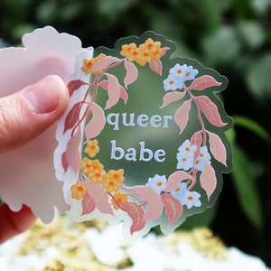 Queer Sticker: Queer Babe, lgbtq sticker, queer pride