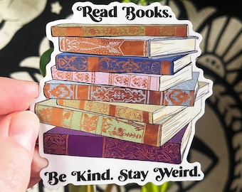 Feminist Stickers: Read Books, Be Kind, Stay Weird