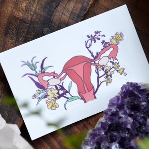 Feminist Sticker: Uterus, doula gift, obgyn gift, reproductive justice