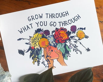 Self Love Print: Wachsen durch was du durchgehst, Selbstfürsorgepaket