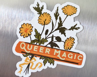 Queer Magic: LGBTQ Magnet, refrigerator magnet