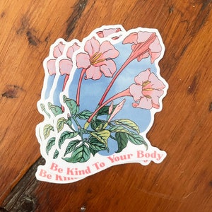 Feministischer Sticker: Be Kind To Your Body, body positiv