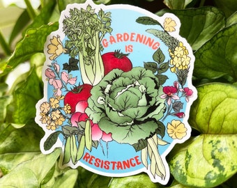 Feminist Sticker: Gardening Is Resistance