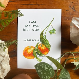 Audre Lorde, I Am My Own Best Work: feminist poster