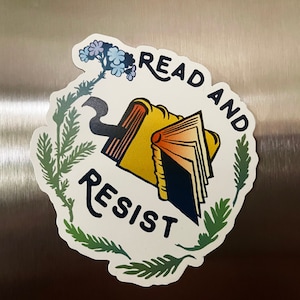 Feminist Magnet: Read and Resist, book magnet