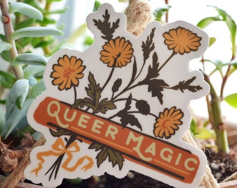 Queer Magic: feminist witch, witch sticker, feminist sticker