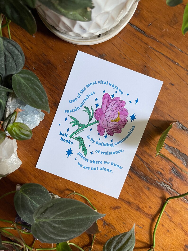Feminist Art Print: bell hooks, Building communities of resistance image 2