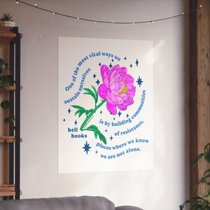 Feminist Art Print: bell hooks, Building communities of resistance image 6
