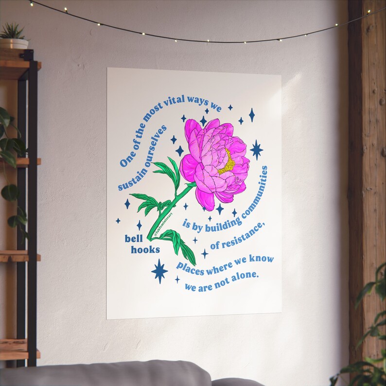 Feminist Art Print: bell hooks, Building communities of resistance image 6