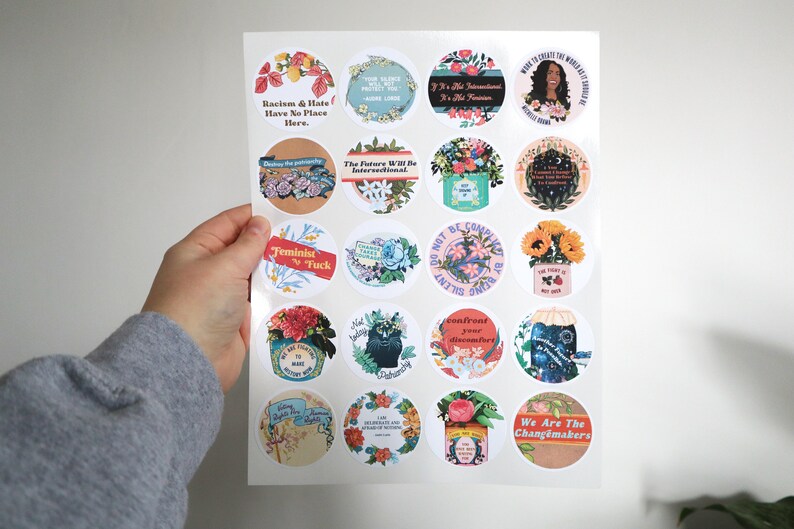 Feminist Sticker Set: We Are The Changemakers, intersectional feminist stickers image 3