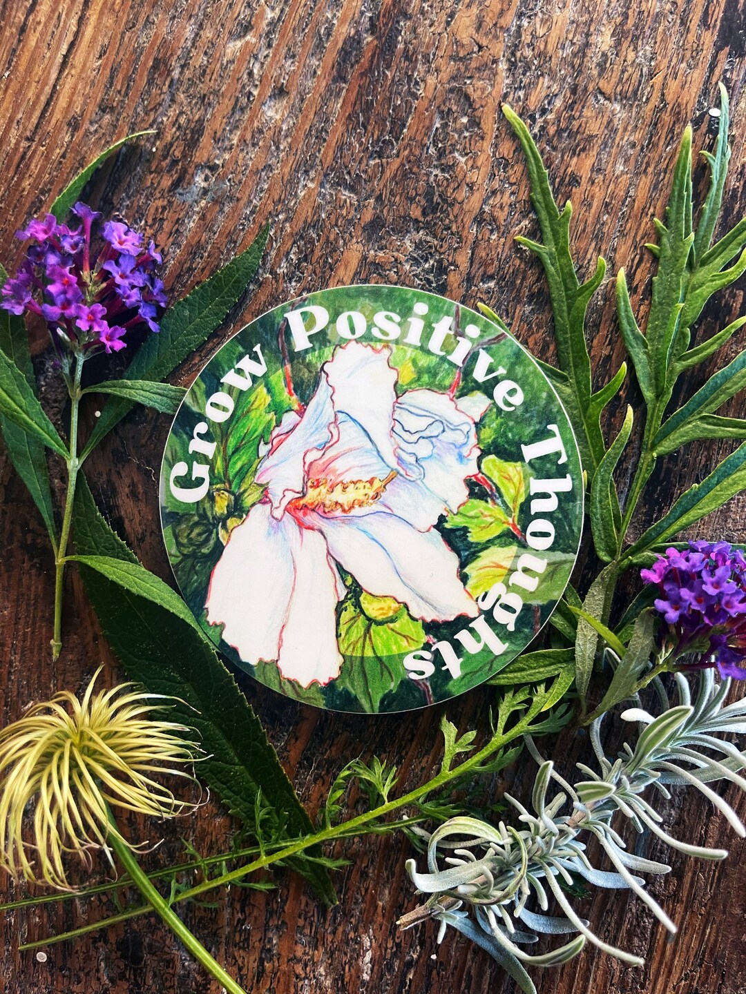 Positive Sticker Growing Positive Stickers: Grow Positive Thoughts, Quotes About Life - Etsy