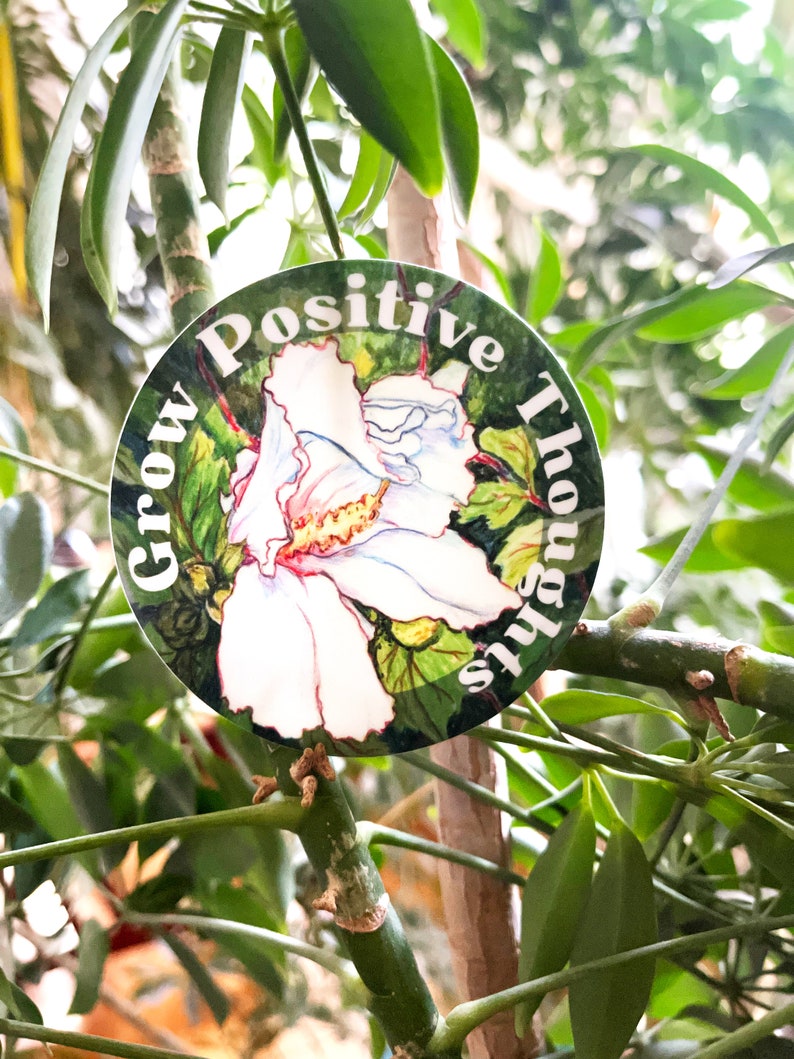 Positive Sticker Growing Positive Stickers: Grow Positive Thoughts, Quotes About Life - Etsy