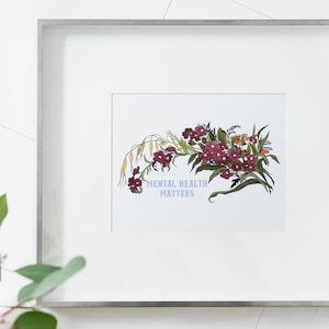 Mental Health Matters: self love art, grow through what you go through, self care package