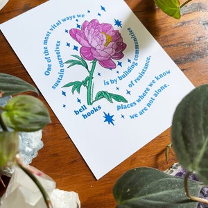 Feminist Art Print: bell hooks, Building communities of resistance image 3