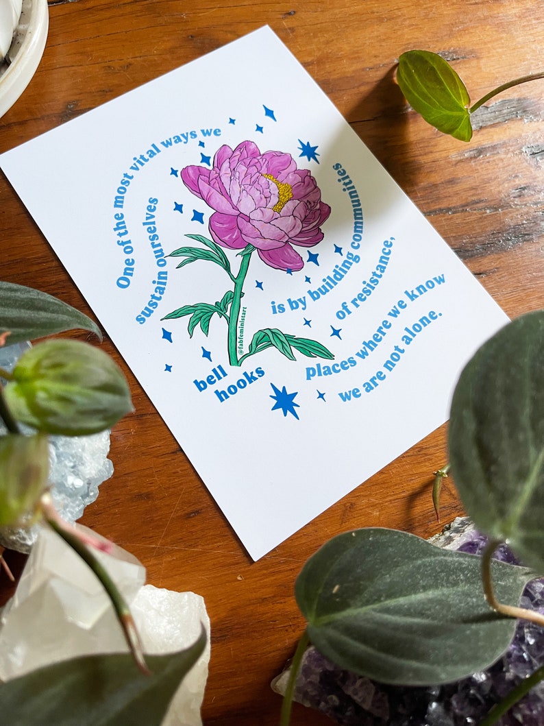 Feminist Art Print: bell hooks, Building communities of resistance image 3