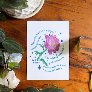 Feminist Art Print: bell hooks, Building communities of resistance