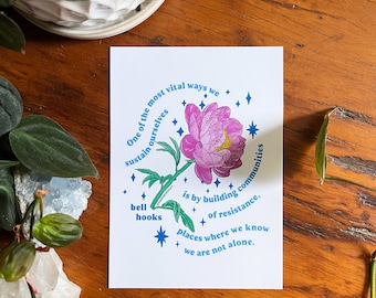 Feminist Art Print: bell hooks, Building communities of resistance