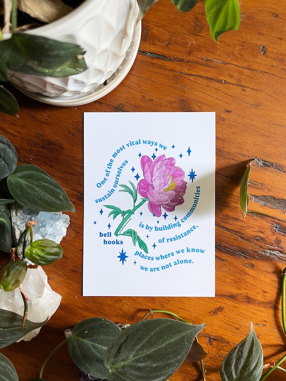 Feminist Art Print: bell hooks, Building communities of resistance