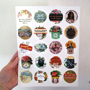 Feminist Sticker Set: We Are The Changemakers, intersectional feminist stickers image 6