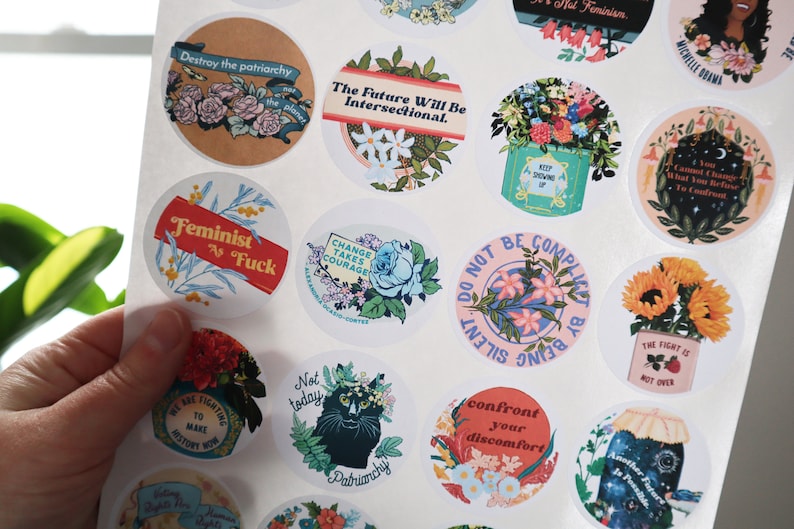 Feminist Sticker Set: We Are The Changemakers, intersectional feminist stickers image 4