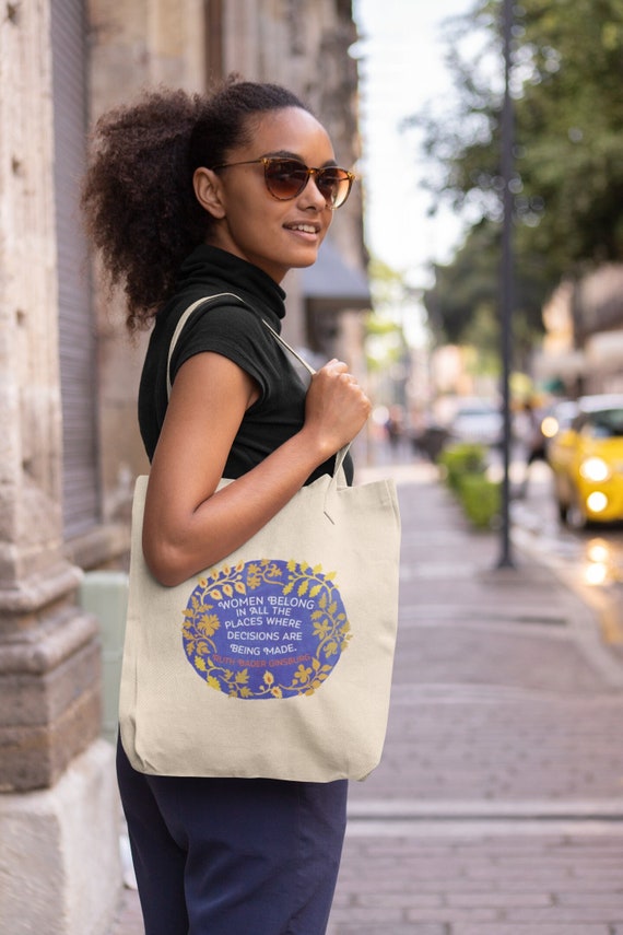 Ruth bader ginsburg sales tote bag