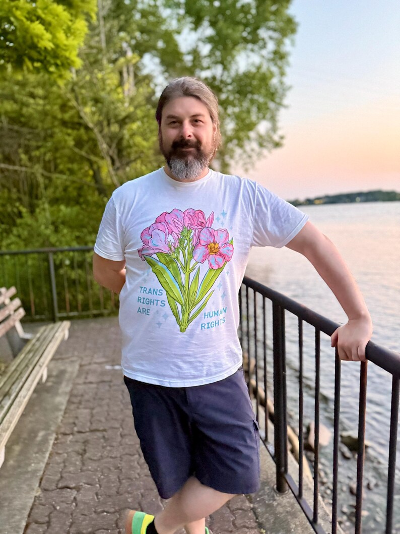 Camiseta trans: Los derechos trans son derechos humanos, transgénero imagen 2