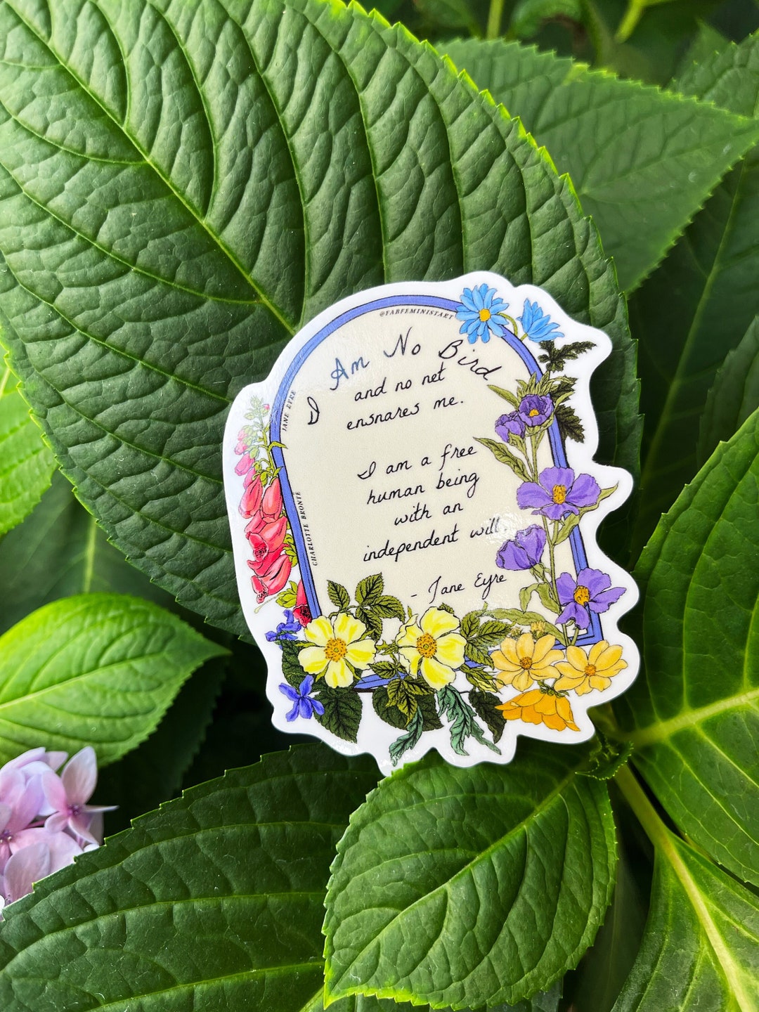 Jane Eyre Feminist Stickers, I Am No Bird and No