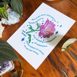 Feminist Art Print: bell hooks, Building communities of resistance image 9