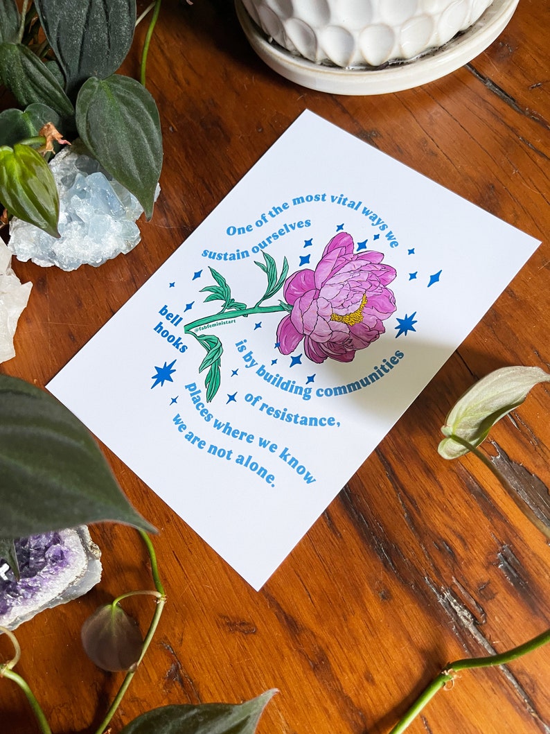 Feminist Art Print: bell hooks, Building communities of resistance image 9