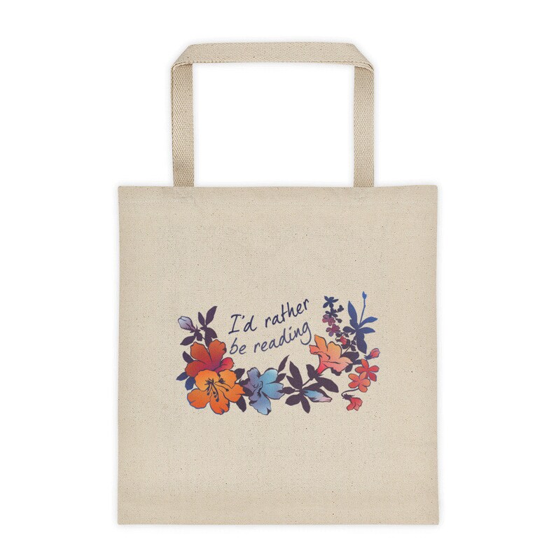 I/'d Rather Be Reading bibliophile Tote Bag book lover gift