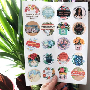 Feminist Sticker Set: We Are The Changemakers, intersectional feminist stickers image 5