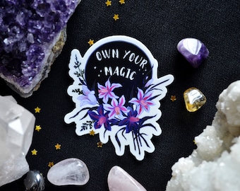 Own Your Magic: feminist witch, witch sticker, feminist sticker
