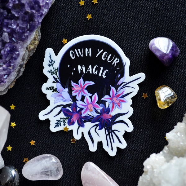 Own Your Magic: feminist witch, witch sticker, feminist sticker