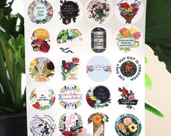 Waterproof Self Care Sticker Set: Keep Going Keep Growing, Laptop Stickers, Self Care Kit,